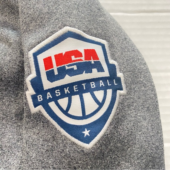 Nike USA Basketball Olympics Men's Gray Therma-Fit Hoodie Sweatshirt Size Small - Picture 5 of 7